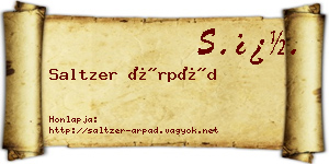 Saltzer Árpád névjegykártya
