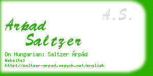 arpad saltzer business card